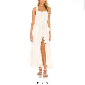 FREE PEOPLE Catch the Breeze Ruffle Utility dress